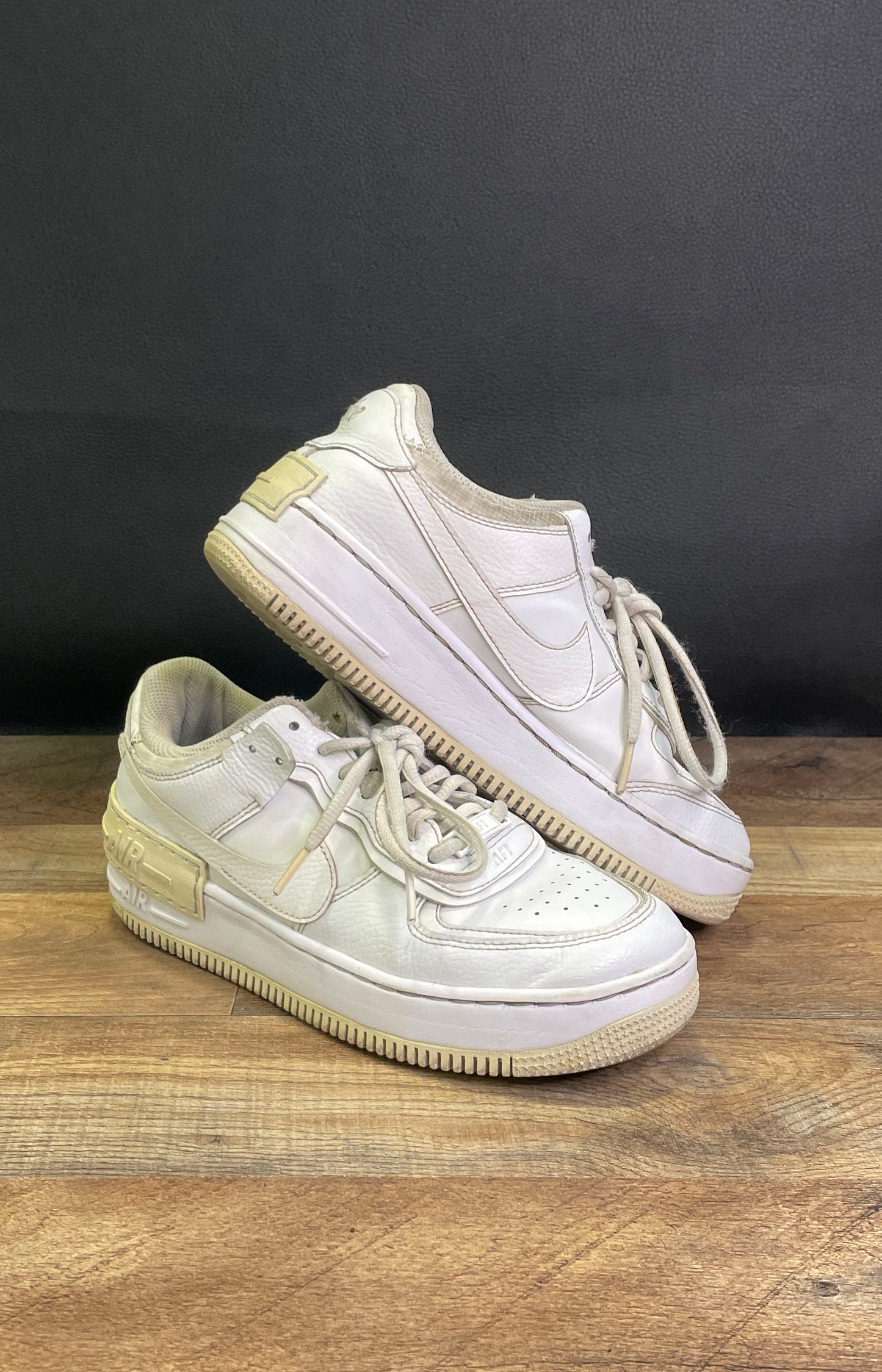 Nike Air Force 1 Shadow Triple White Women's Sneakers Size 8