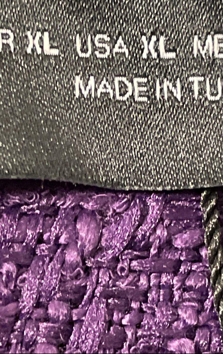 Zara Women's Purple Tweed Cropped Jacket Gold Buttons Size XL