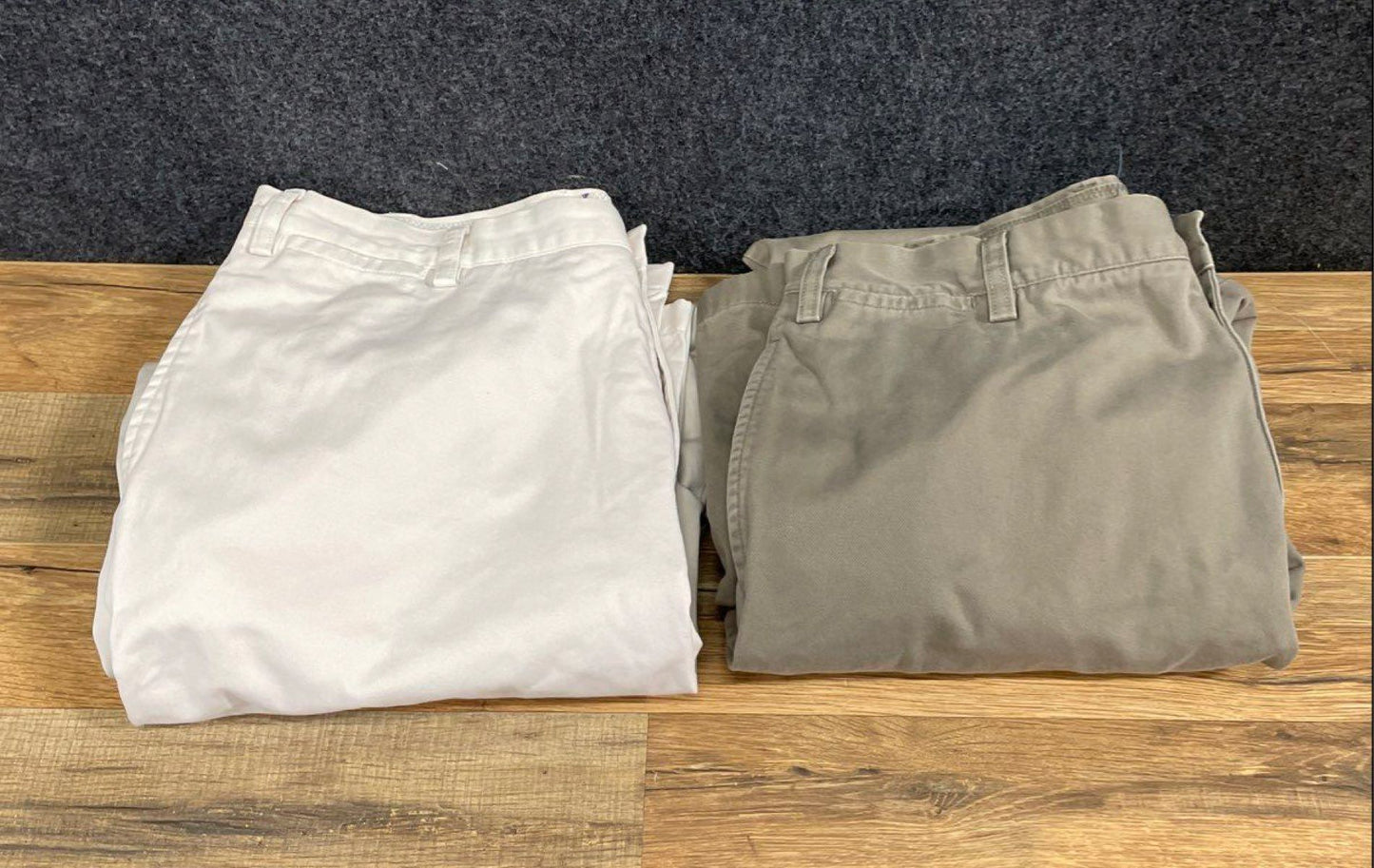 Nautica Men's Clipper Relaxed Fit Chino Pants Lot of 2 Khaki White Sz 38x32