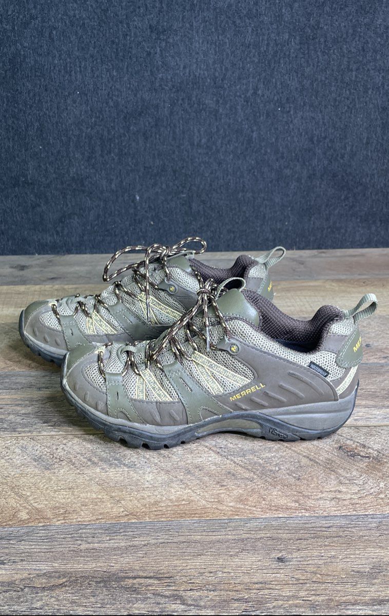 Merrell Siren Sport 2 Brindle Olive Green Waterproof Hiking Shoes Size 7
