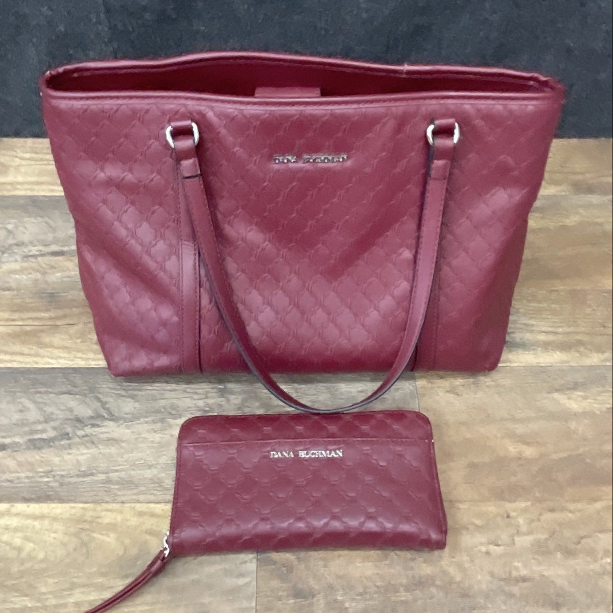 Dana Buchman Burgandy Tote Bag
