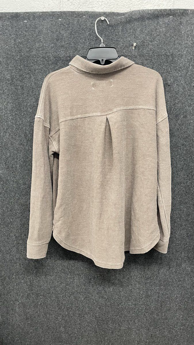 Thread Supply Women's Taupe Corduroy Button Up Shacket Sz L NWT