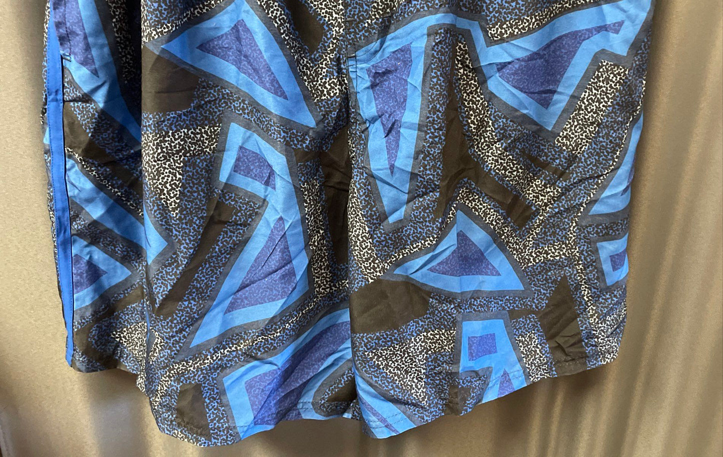 Nike Men's Blue Patterned Geometric Swim Trunks Mesh Lining Sz XXL NWT