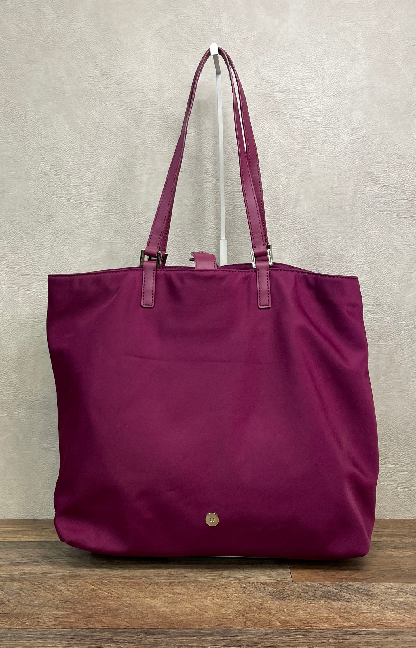Kate Spade New York Purple Nylon Large Tote Shoulder Bag Gold Hardware
