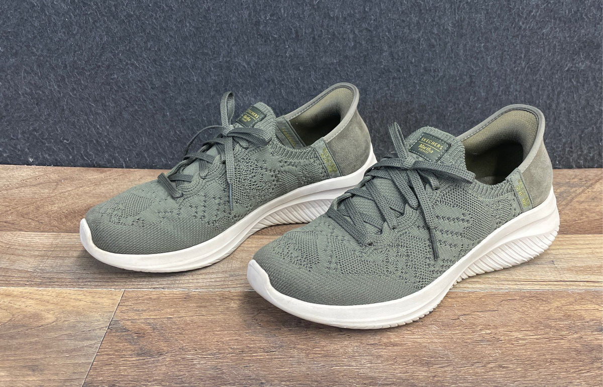 Skechers Ultra Flex 3.0 Neptune Olive Slip-Ins Size 7.5