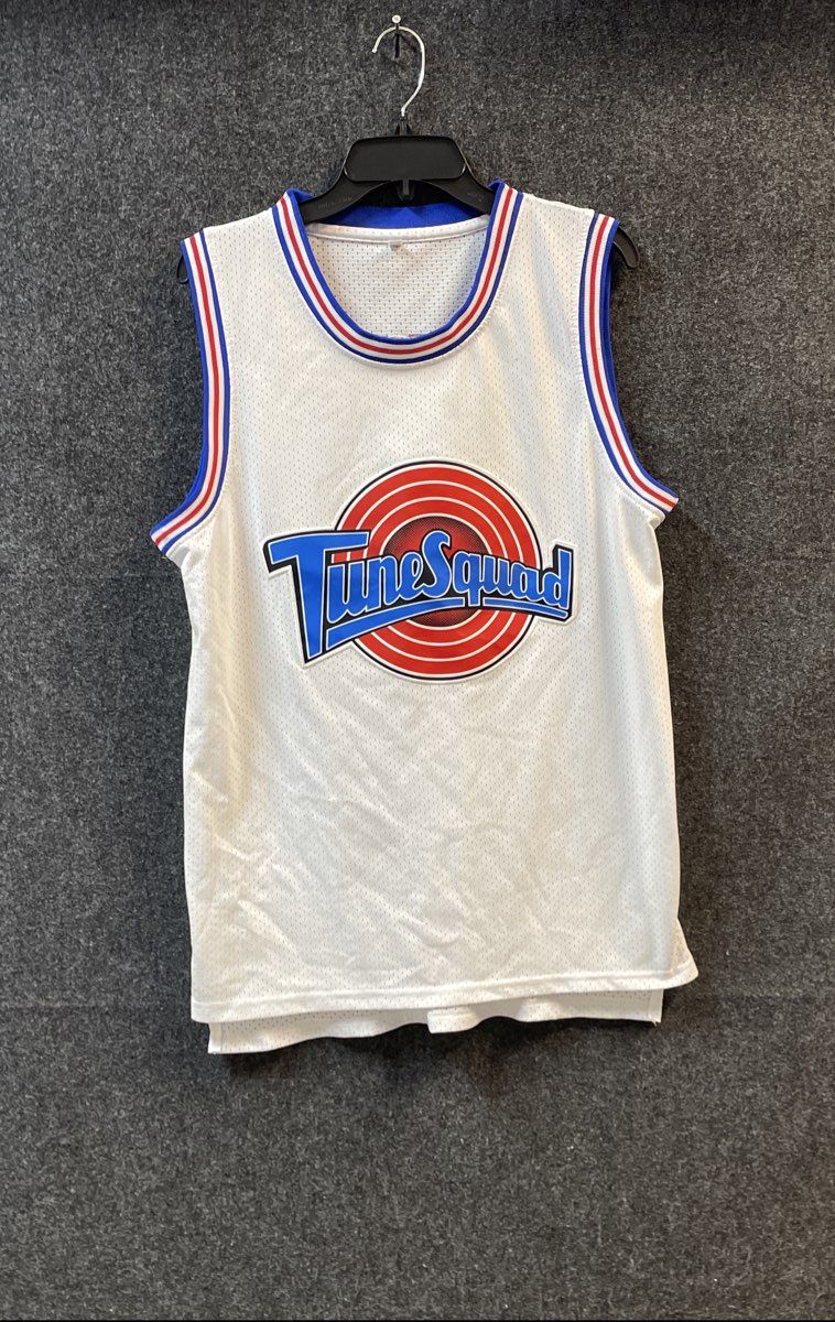 Space Jam Men's Basketball Jersey White Tune Squad Bugs Bunny #1 Mesh Sz M