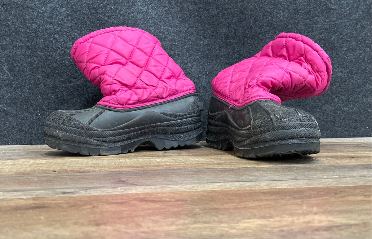 Kid Connection Kids Quilted Faux Fur Lined Snow Duck Boots Purple Black Size 1