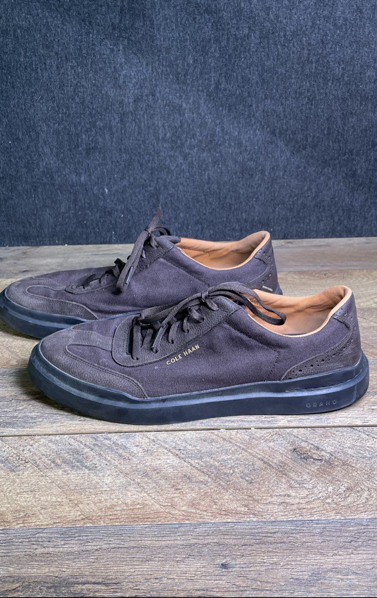 Cole Haan GrandPro Rally Dark Brown Canvas Leather Sneakers Men's Size 12M