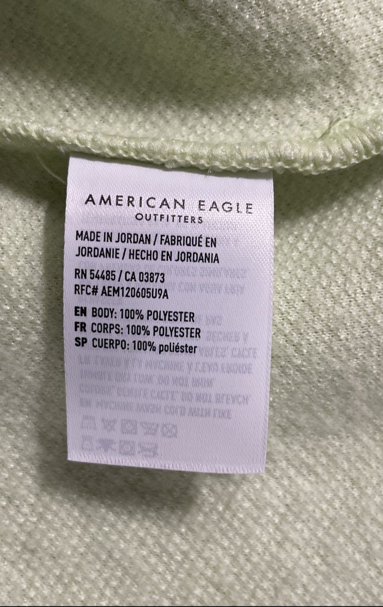 American Eagle Women's Light Green Sherpa Corduroy Shacket Jacket Sz M NWT