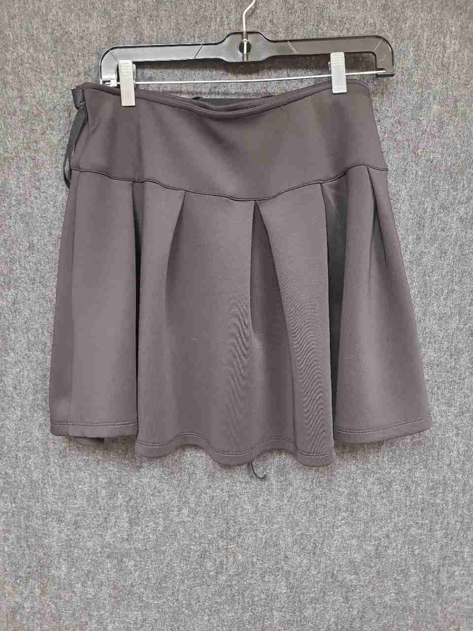 Hot Topic Women's Black Pleated Mini Skirt Harness Strap Ring Goth Punk Sz XL