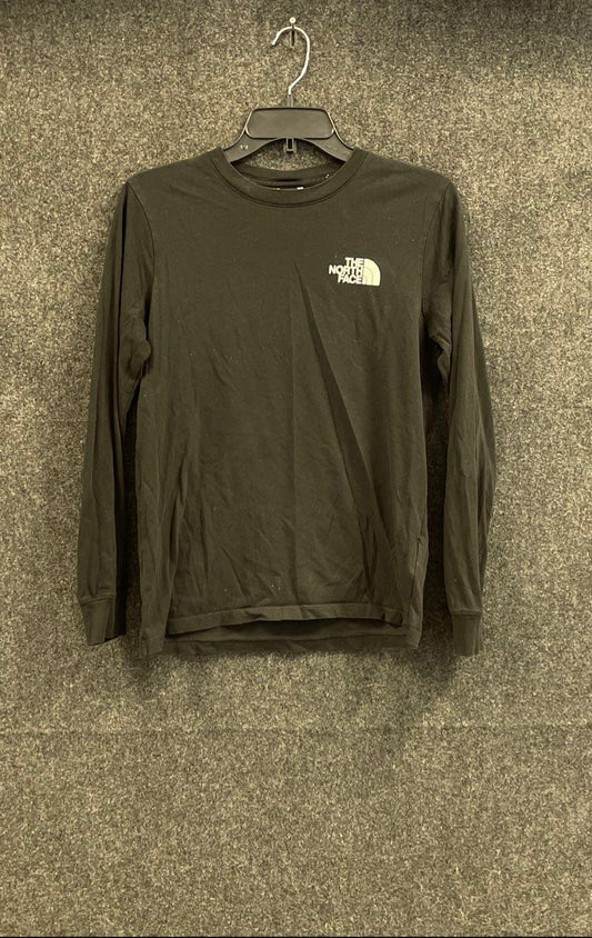 The North Face Women's Black Circular Design Box Logo Long Sleeve Shirt Sz S