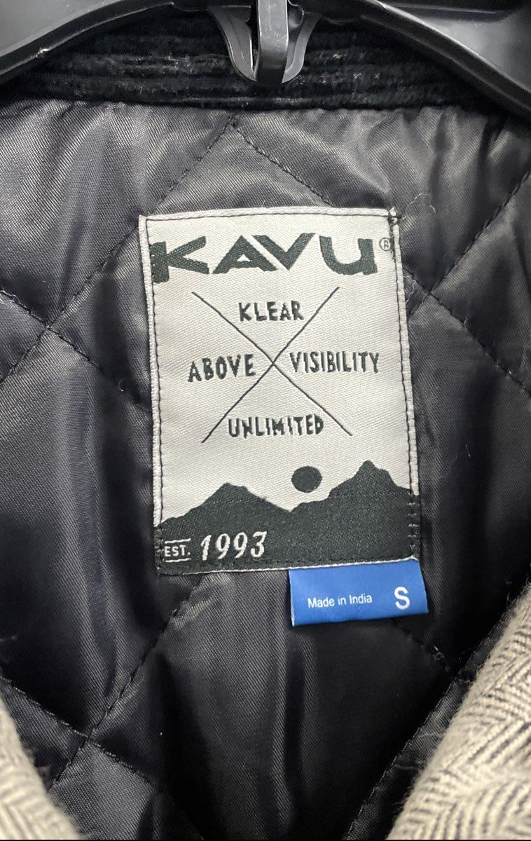 KAVU Women's Sundowner Blanket Stripe Corduroy Collar Quilted Jacket Sz S