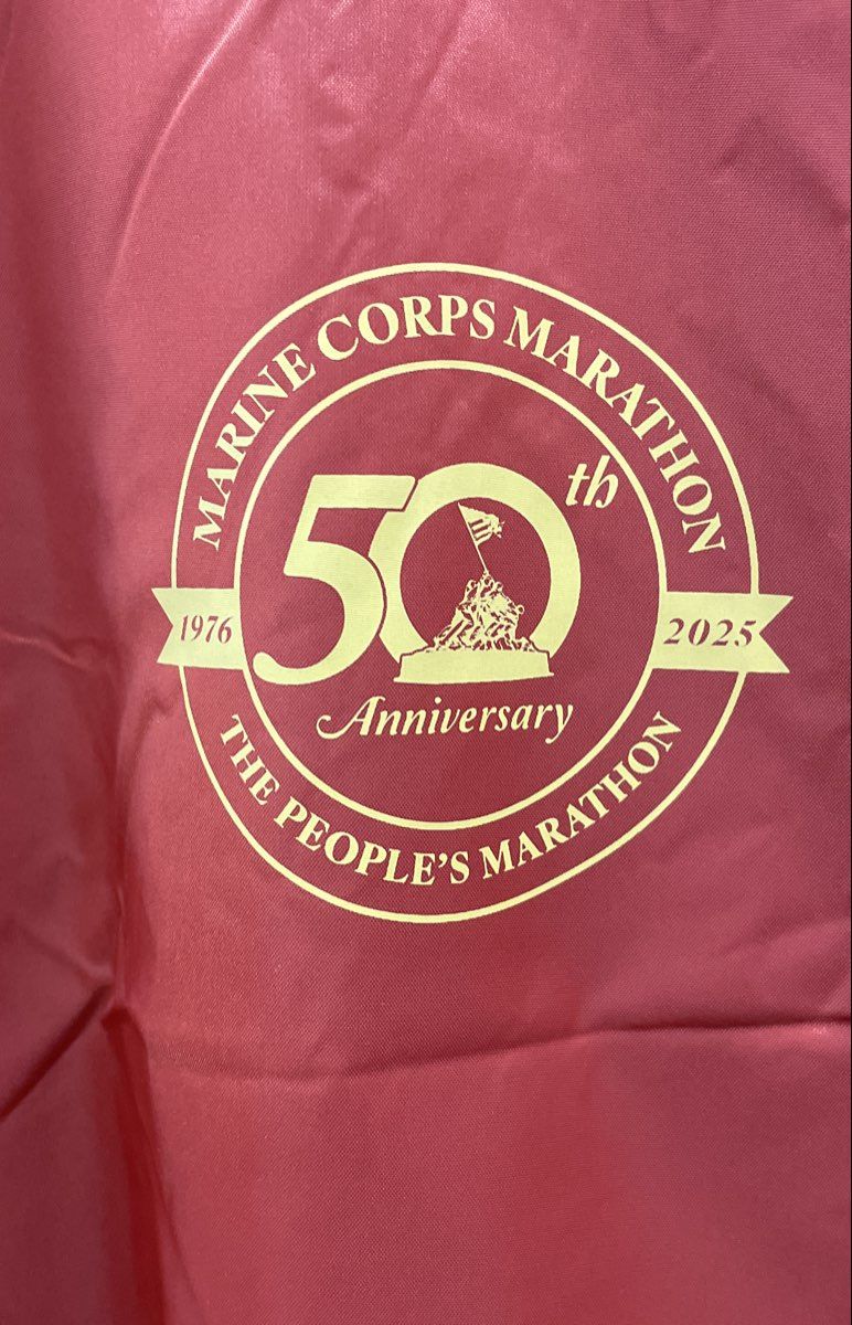 HBO Max Marine Corps Marathon 50th Anniversary Superman Hooded Fleece Cape Red