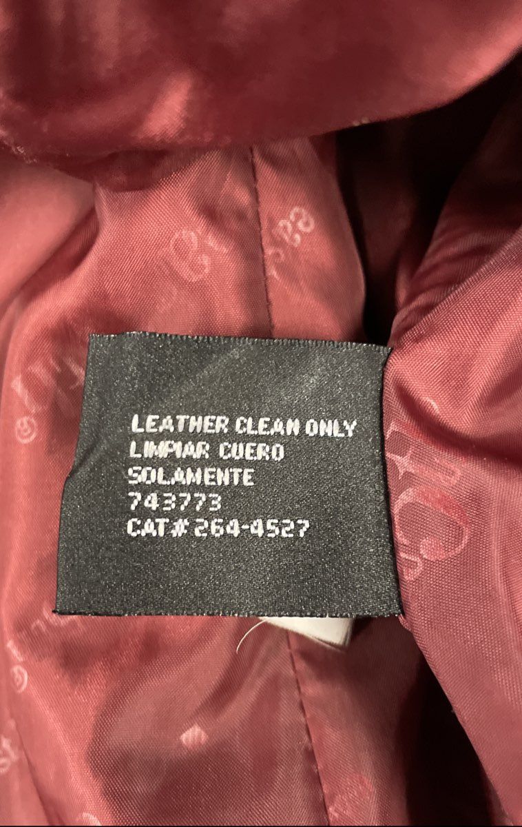 east 5th Women's Burgundy Genuine Leather Full Zip Jacket Lined Coat Sz 2X