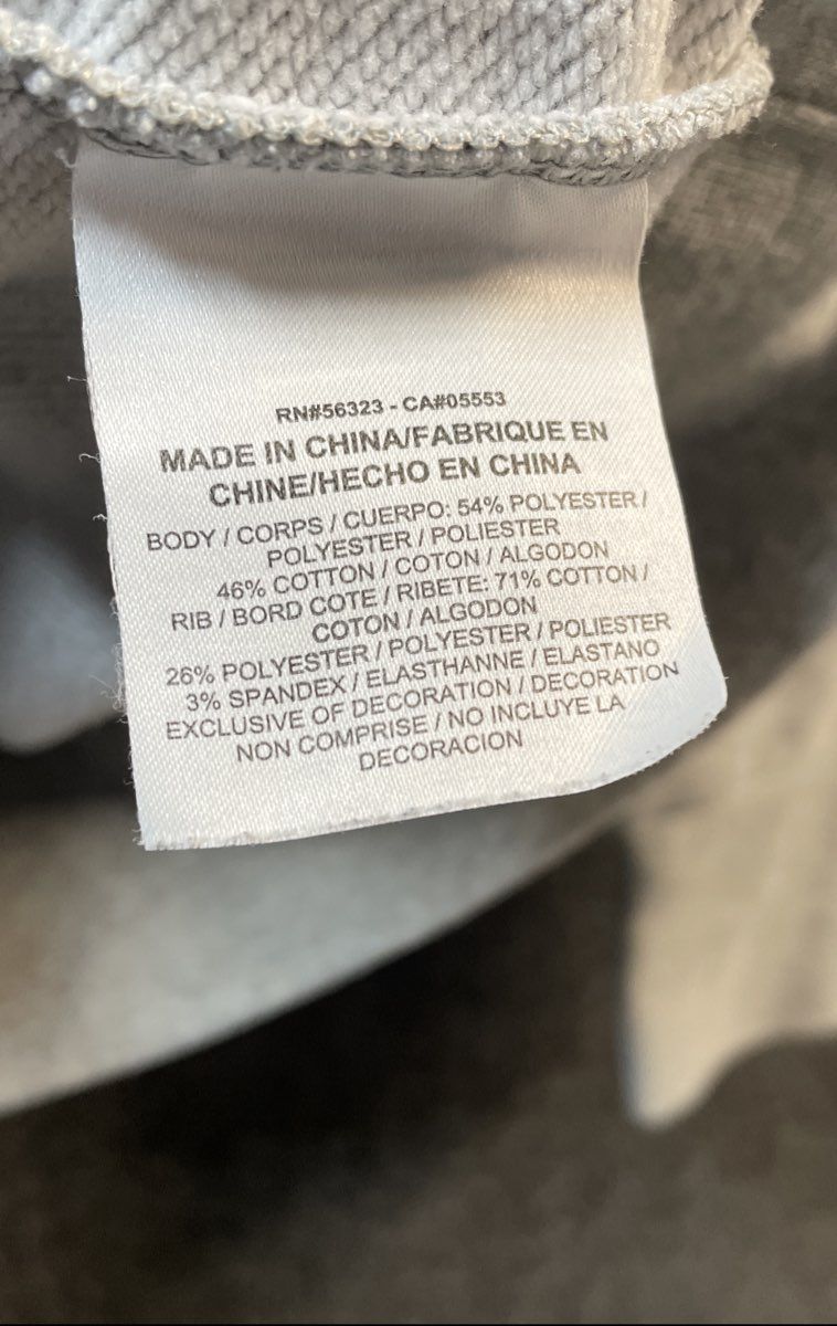 Nike Women's Heather Gray Dri-Fit Raglan Graphic Logo Sweatshirt Sz M
