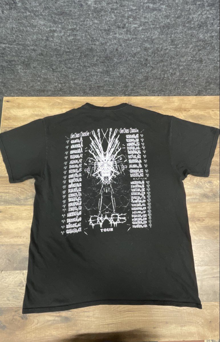 Kayzo Chaos Tour T-Shirt Live Chaos Chaos Live EDM Merch Delta Pro Weight Sz L