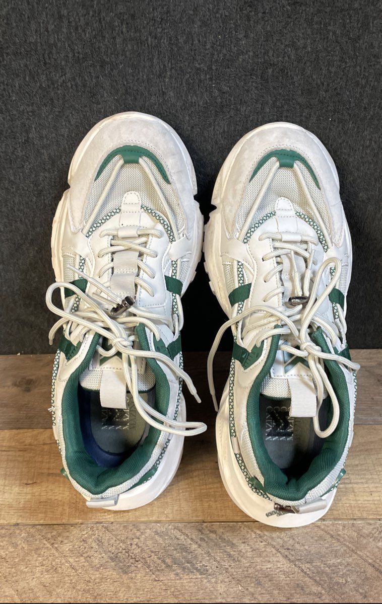 Mazino Oasis-031 White Green Chunky Streetwear Sneakers Size 12