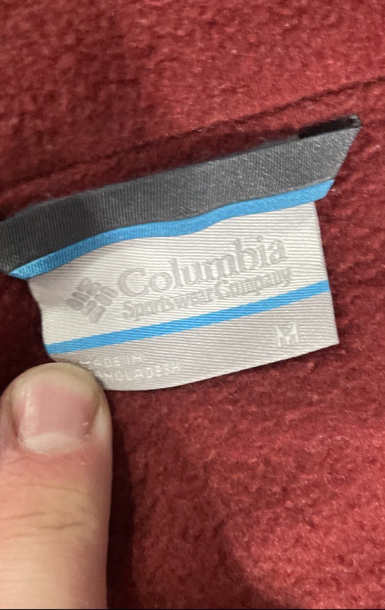 Columbia Men's Steens Mountain Full Zip Fleece Jacket Red Gray Size M