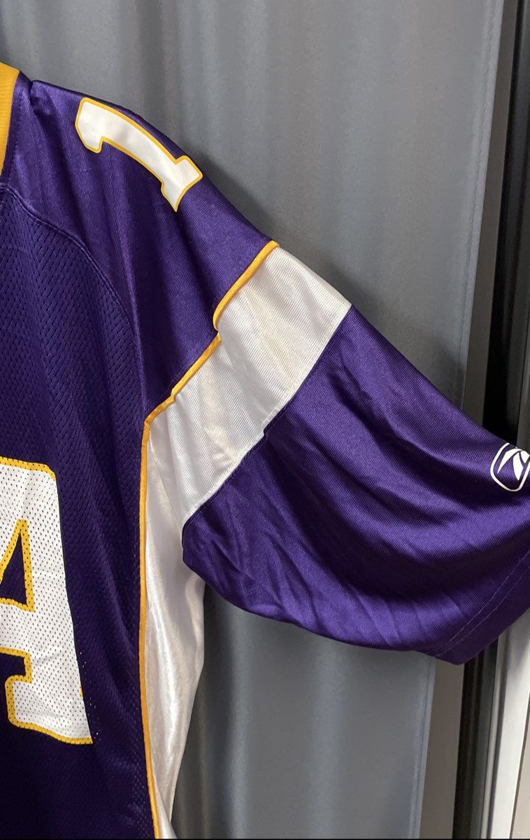 Vintage 2000s Reebok Minnesota Vikings Brad Johnson 14 Jersey Sz L