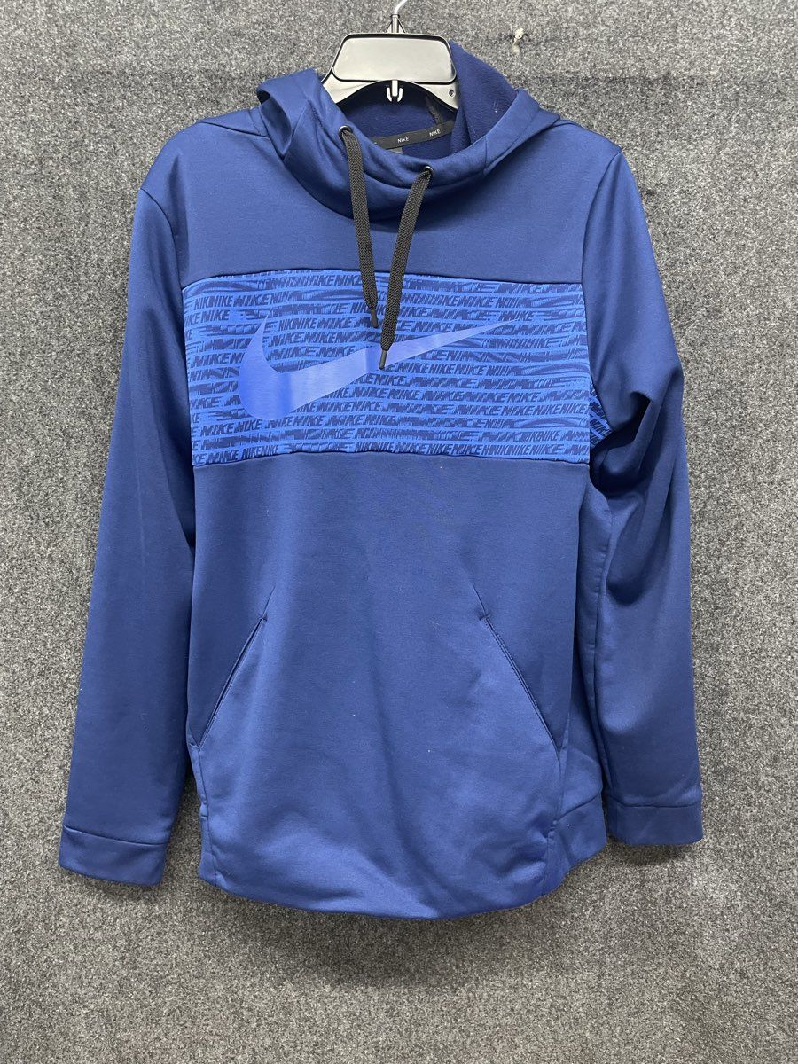 Nike Men's Blue Therma-FIT Dri-FIT Graphic Scuba Hoodie Size M