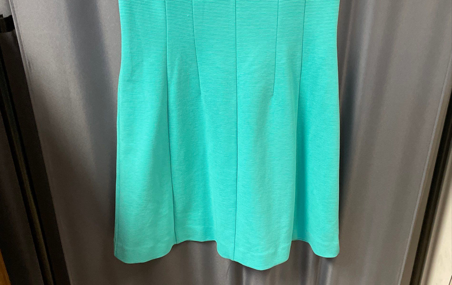 Lilly Pulitzer Women's Turquoise Knit Dress Sleeveless Textured Ribbed Sz M