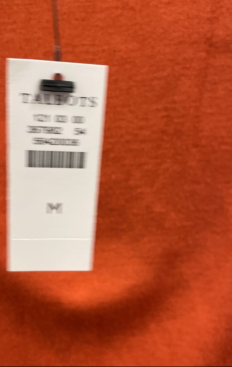 Talbots Women's Orange Turtleneck Long Sleeve Cotton Blend Sweater Sz M NWT
