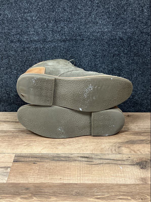 Steven Hanson 375 Olive Suede Perforated Chukka Boots Men's Size 12