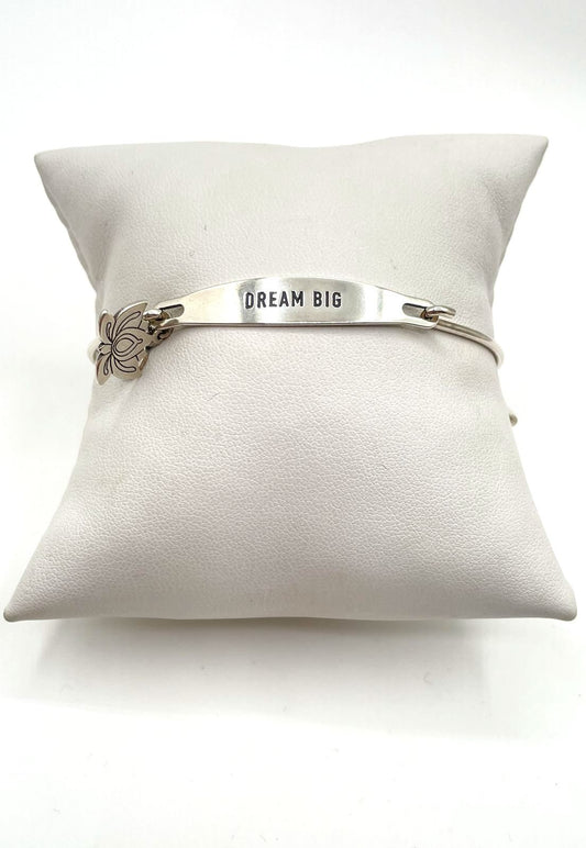 Chamilia 925 Sterling Silver 'Dream Big' ID Bangle Bracelet 6.1g