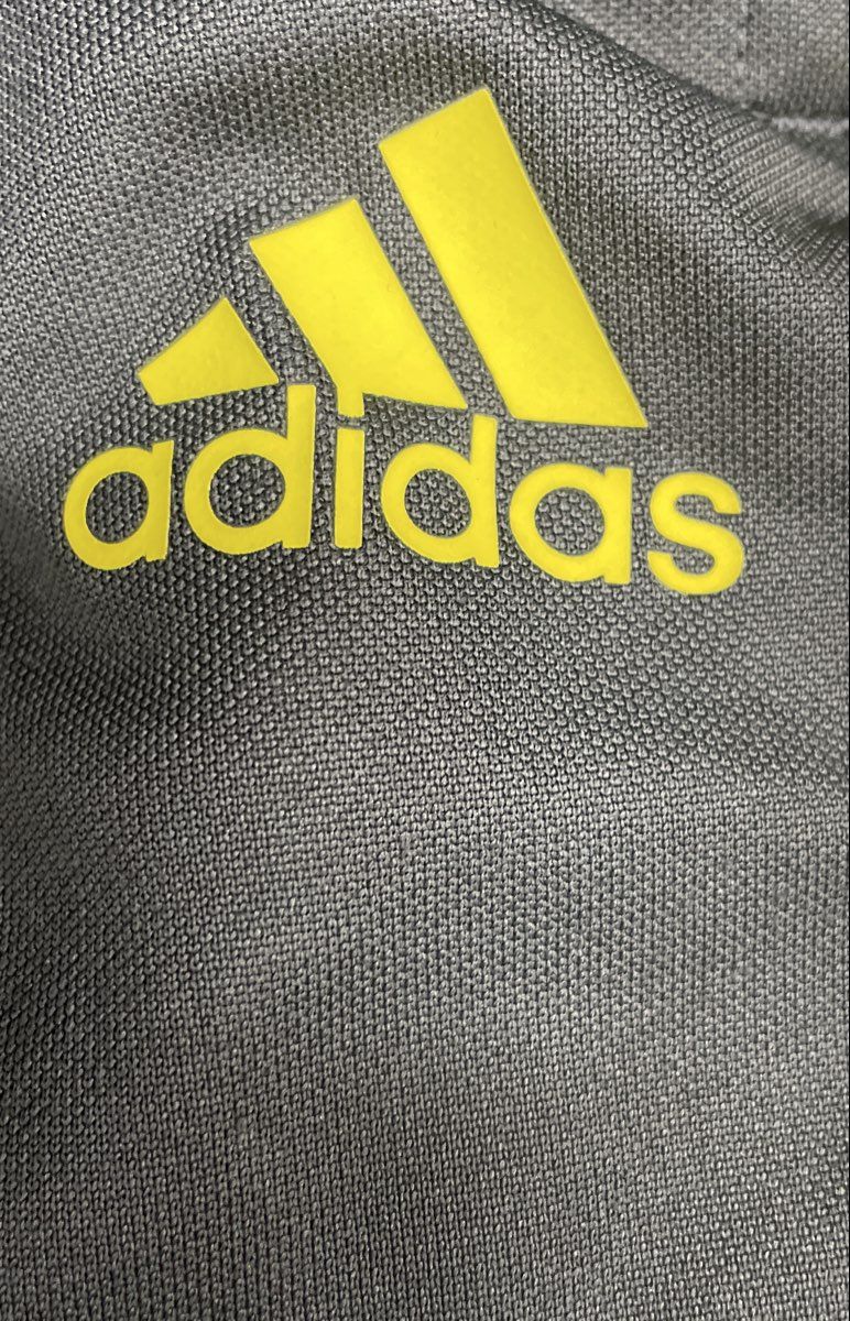 Adidas Boys Gray Yellow Aeroready 3-Stripe Track Training Pants Youth Size L