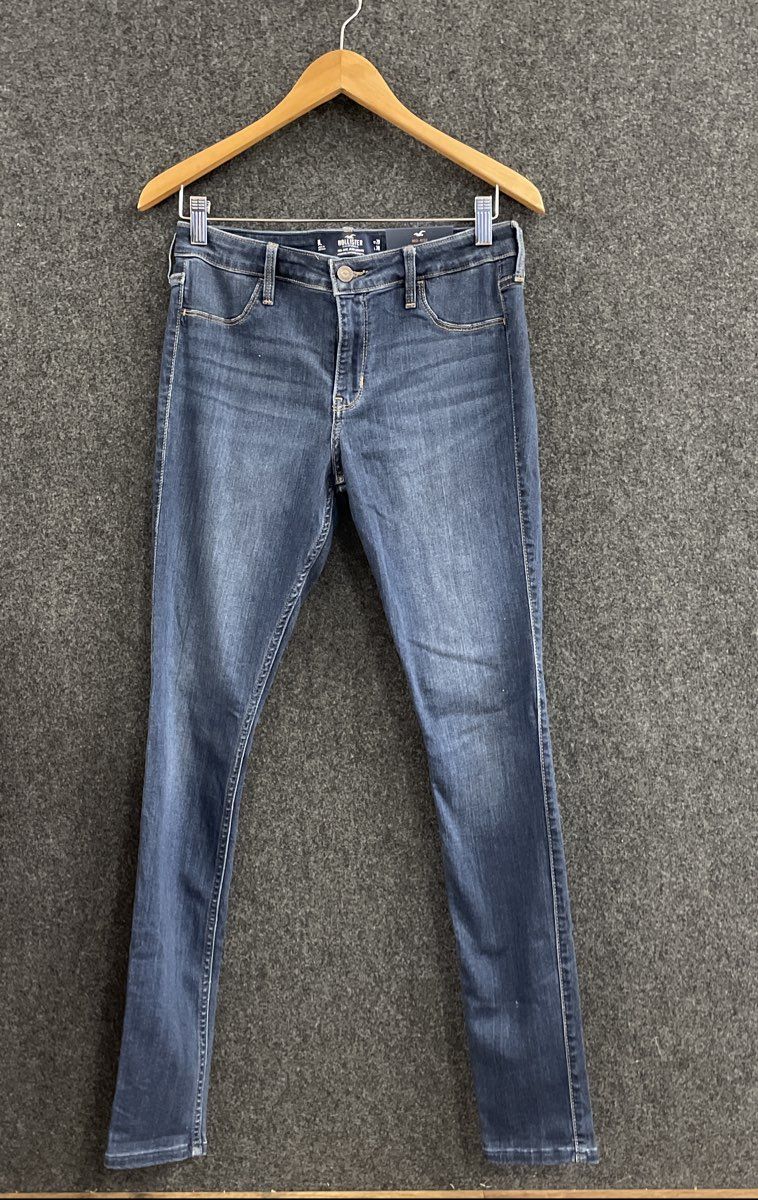 Hollister Women's Mid-Rise Jean Legging Dark Blue Advanced Stretch NWT Sz 9L