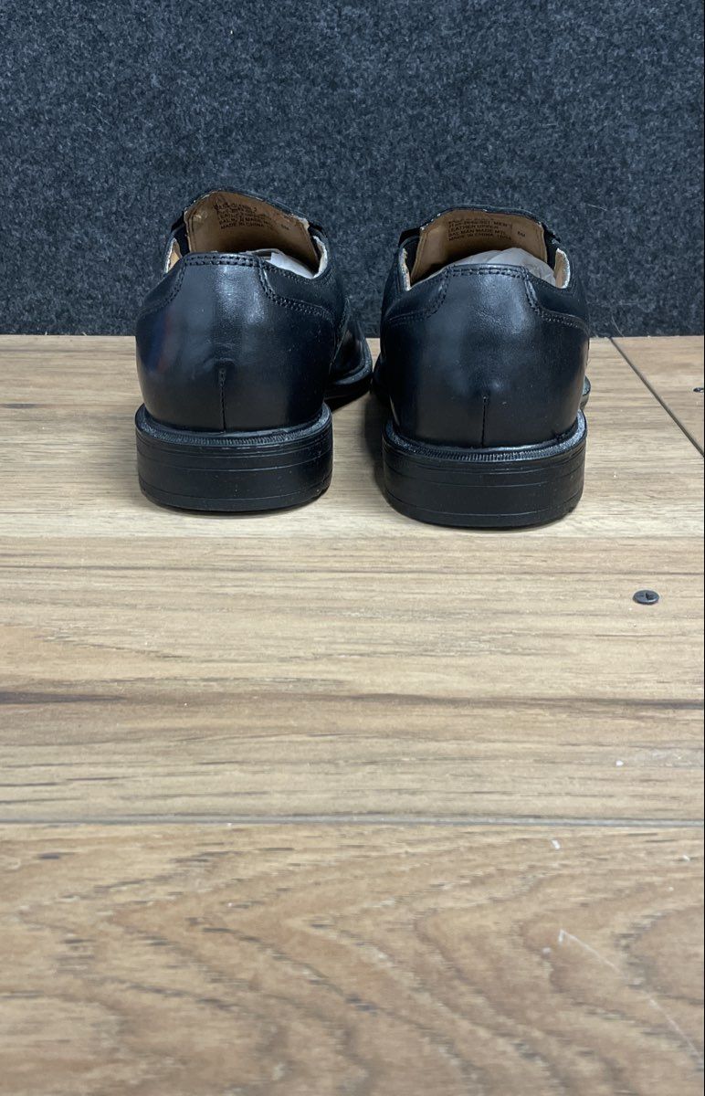 GH Bass Glenn 2 Black Leather Bicycle Toe Slip On Dress Loafers Men's Size 8M