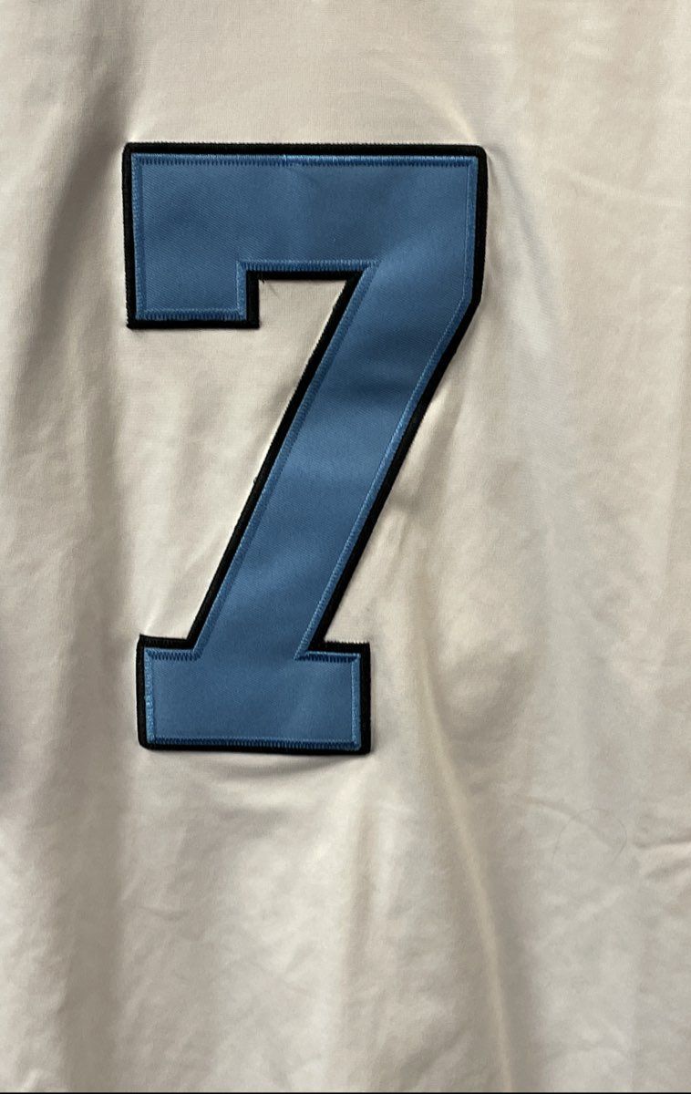 Jordan Brand Men's UNC White #7 Sam Howell Football Jersey Sz L