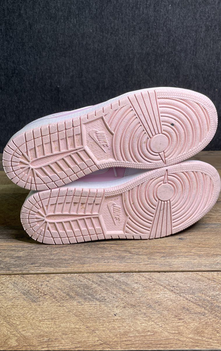 Nike Air Jordan 1 Low Pink Foam White Youth Sneakers Size 4Y