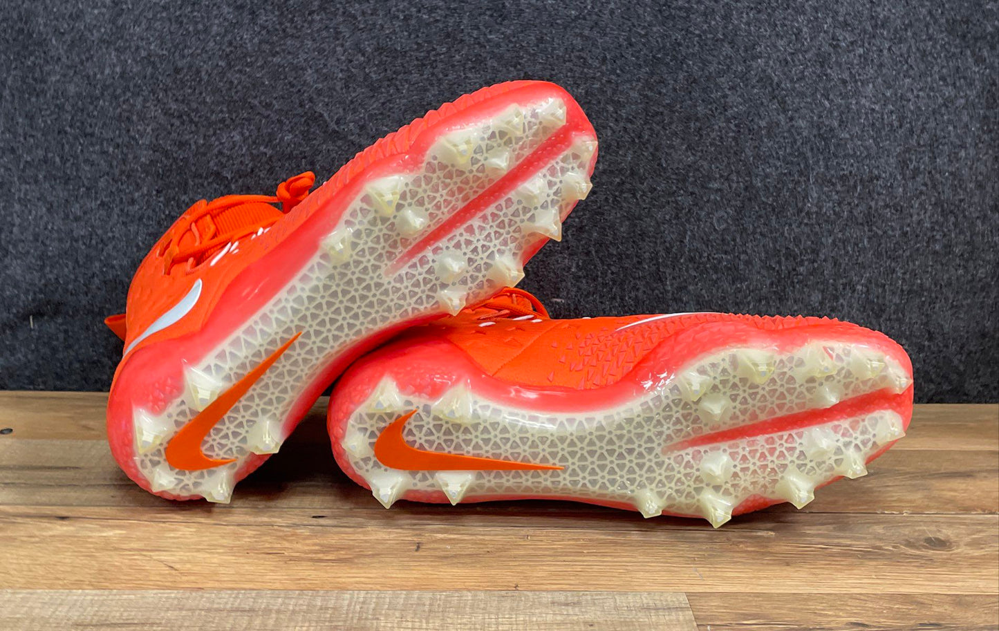 Nike Force Savage Elite Orange White High Top Football Cleats Size 15