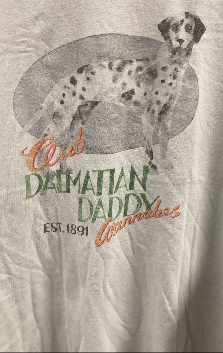 Vintage Supply Men's White Dalmatian Daddy Wannabes Graphic T-Shirt