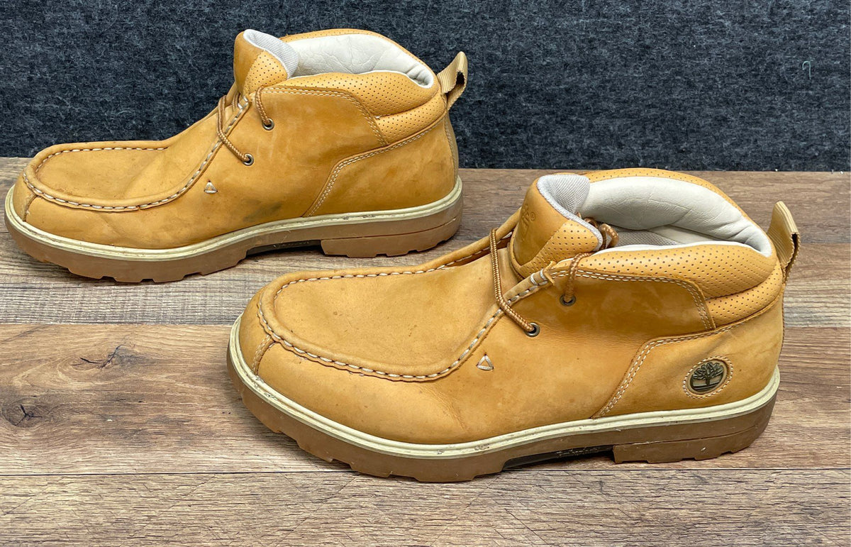 Timberland Newmarket 41053 Moc Toe Wheat Nubuck Chukka Boots Men's Size 12M