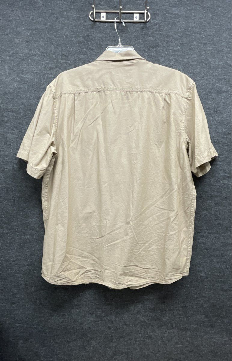 Carhartt Men's Short Sleeve Button Down Shirt Tan Original Fit Sz XL Tall