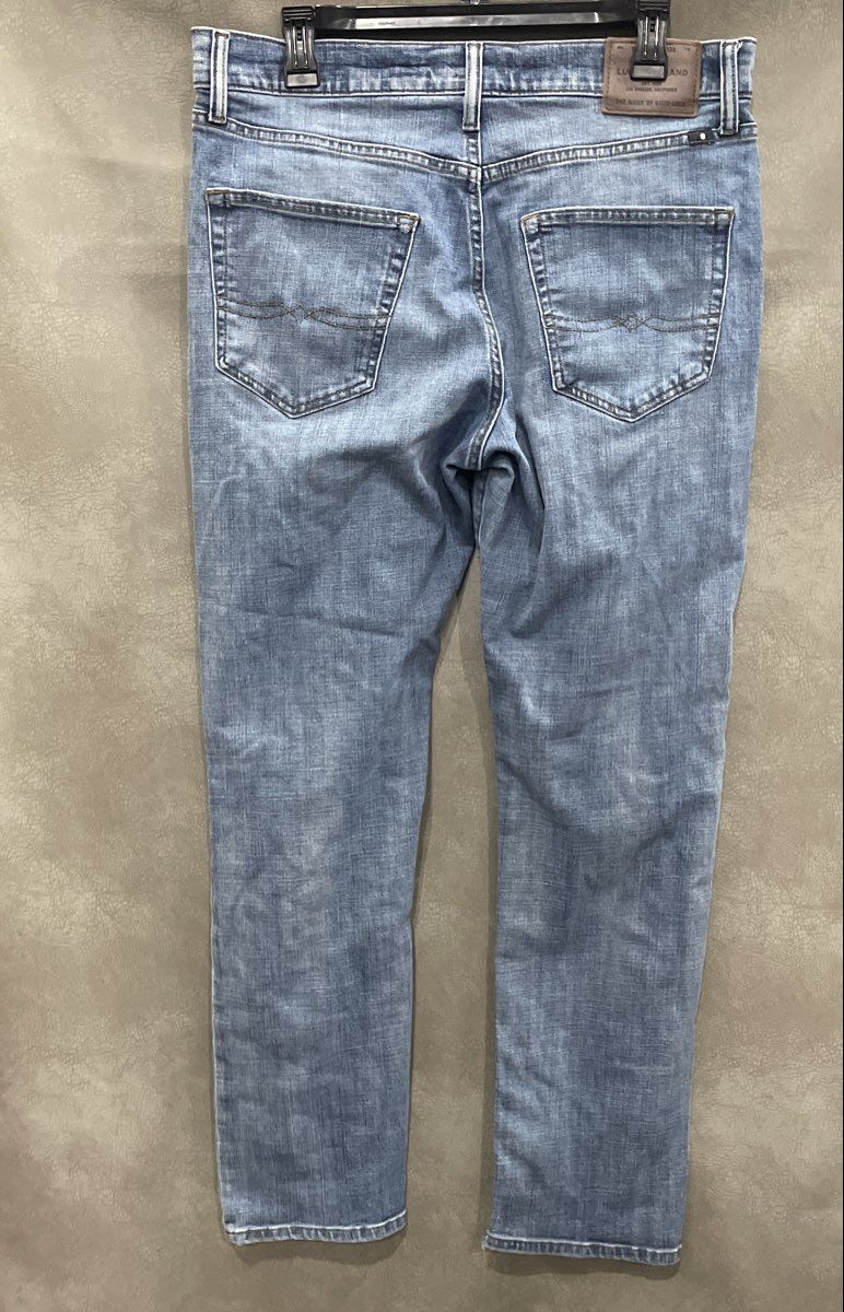 Lucky Brand Men's Blue Light Wash Stretch Denim Five Pocket Jeans Sz 33x32