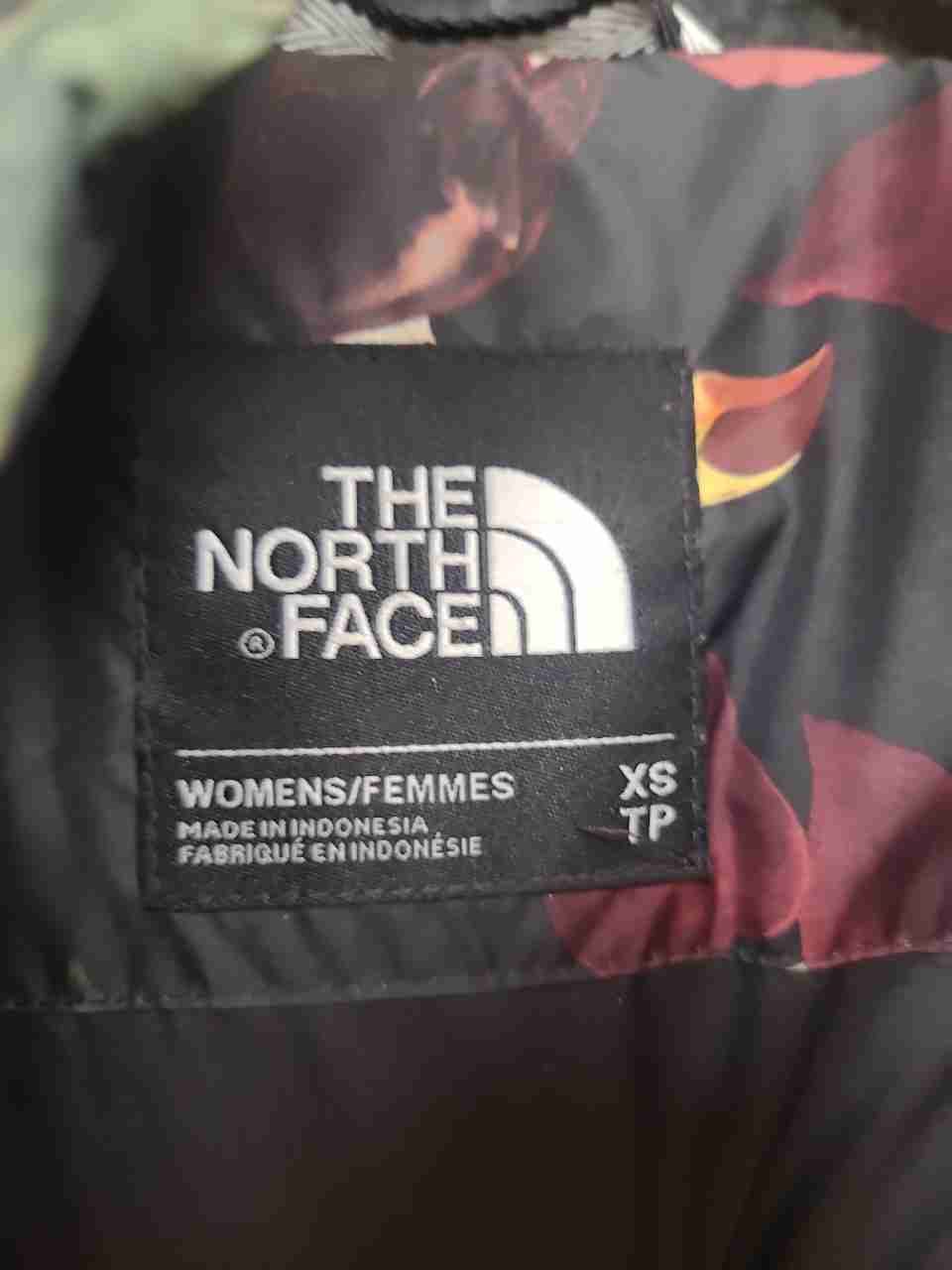 The North Face Women's Toucan Floral Puffer Vest Hooded Goose Down Sz XS