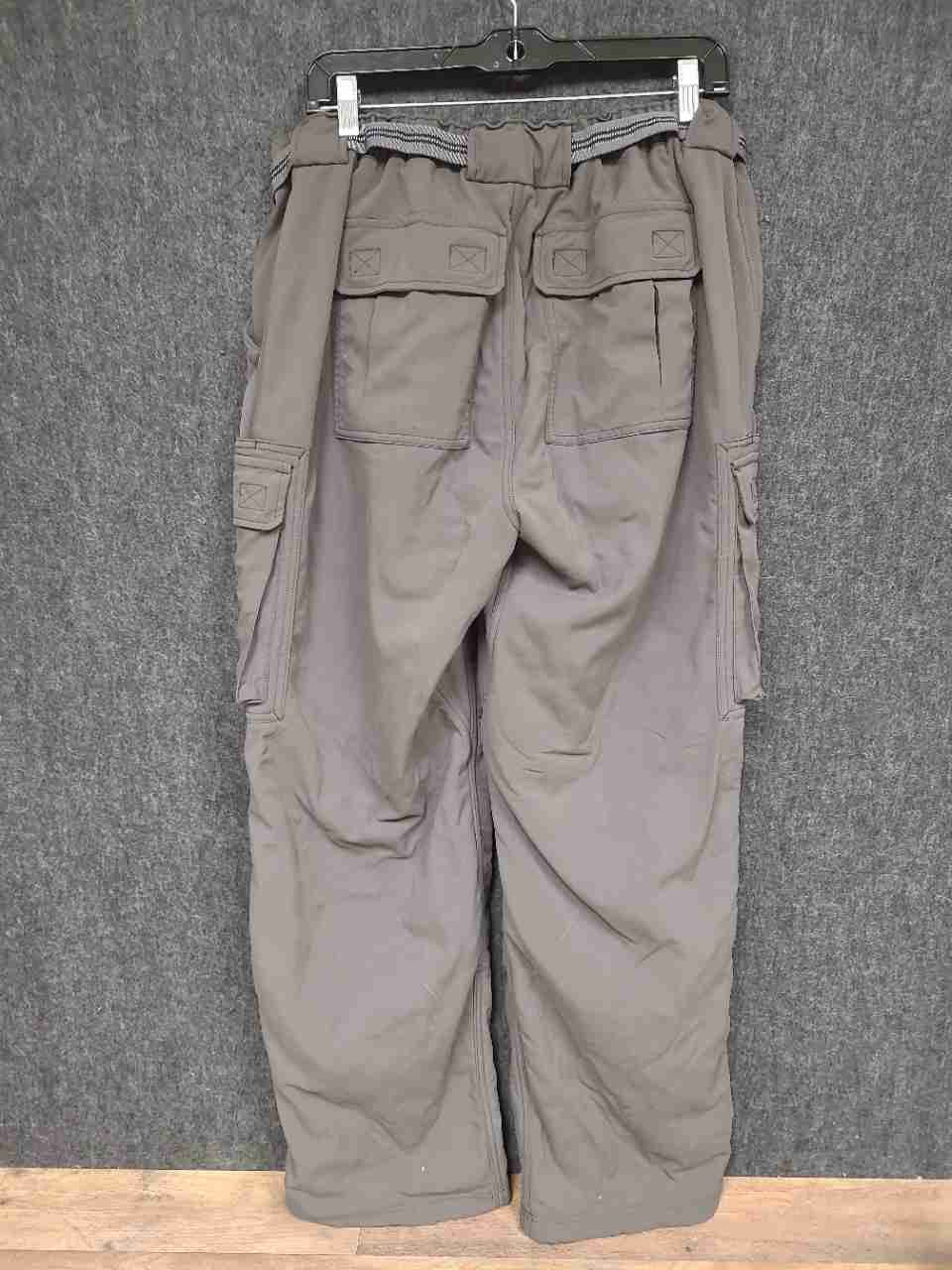 Duluth Trading Co Men's Gray Fleece Lined Dry on the Fly Cargo Pants Sz L x 32