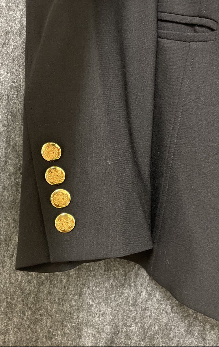 Vintage Y2K Talbots Women's Black Blazer Gold Crested Buttons Japan Sz 16