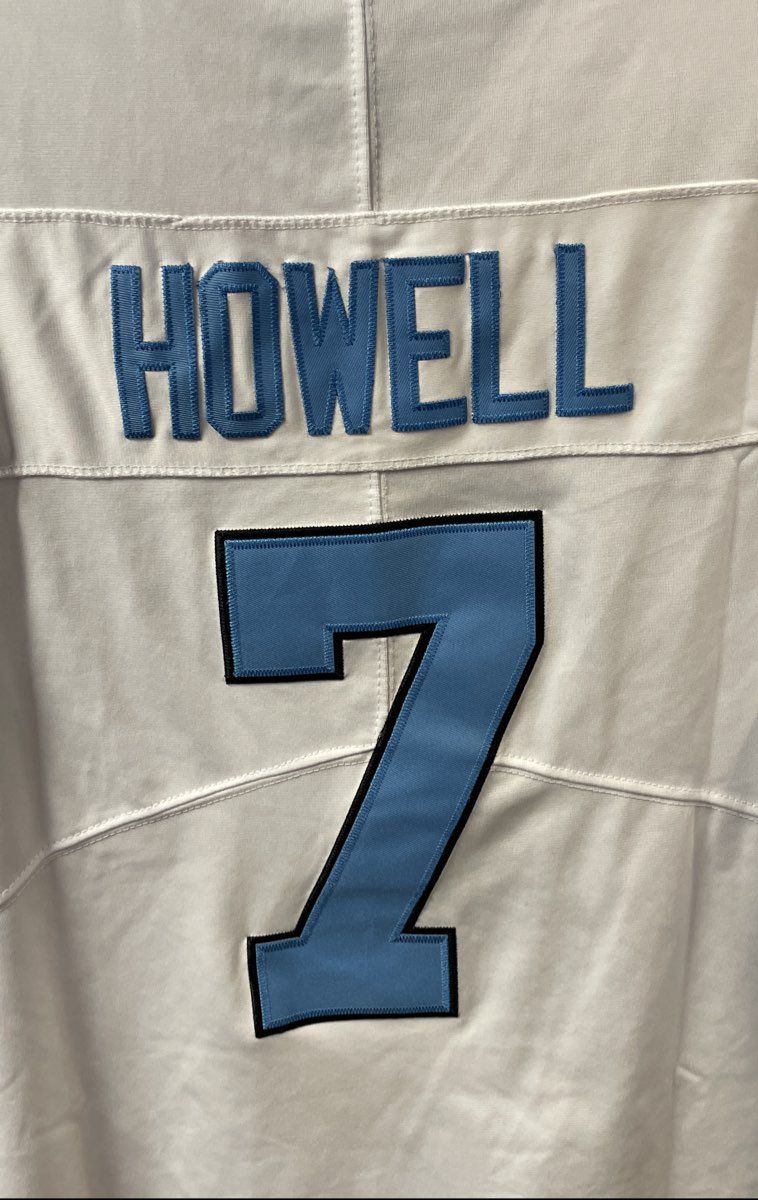 Jordan Brand Men's UNC White #7 Sam Howell Football Jersey Sz L