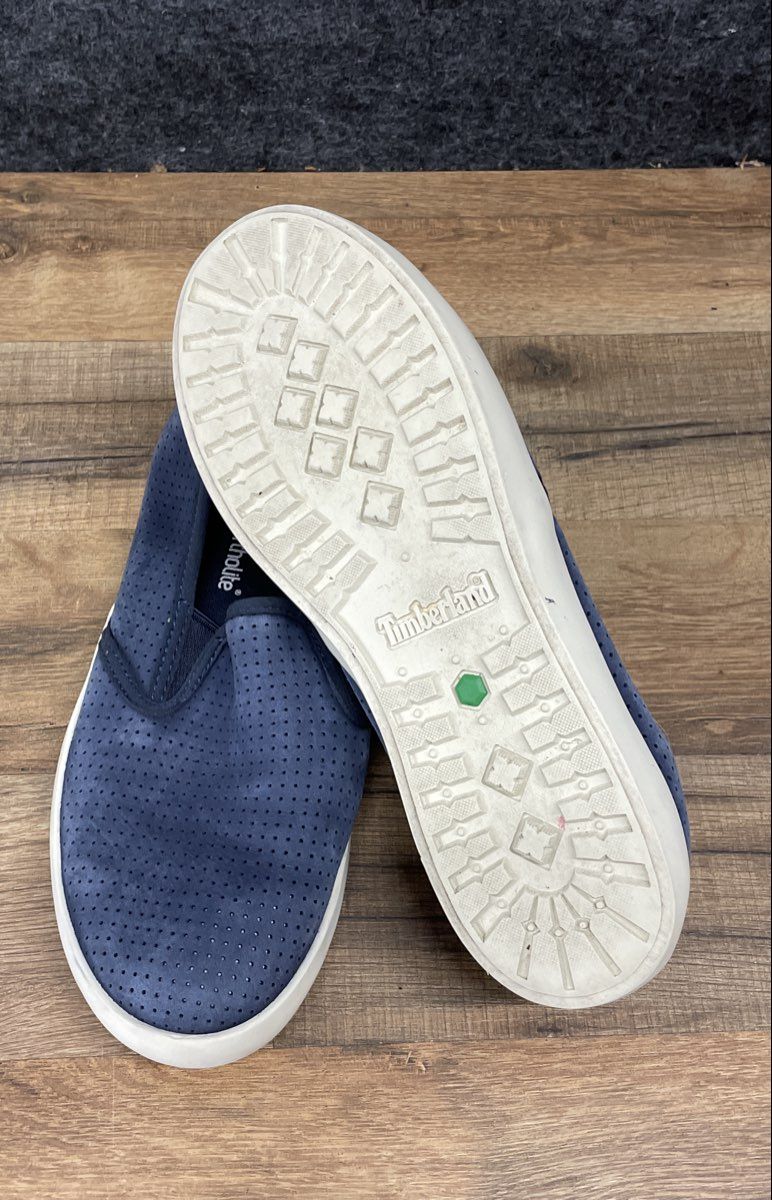 Timberland Newport Bay Blue Perforated Suede Slip On Sneakers Women's Size 8