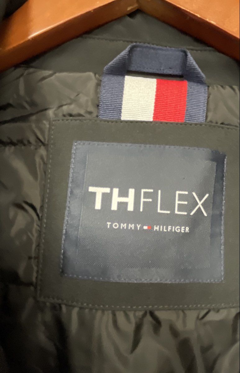 Tommy Hilfiger Men's TH Flex Full Zip Harrington Bomber Jacket Black Size M