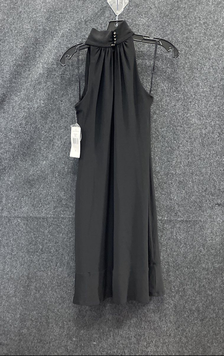 Michael Michael Kors Women's Black Knit Sweater Dress Gold Zip Cuffs NWT Sz M