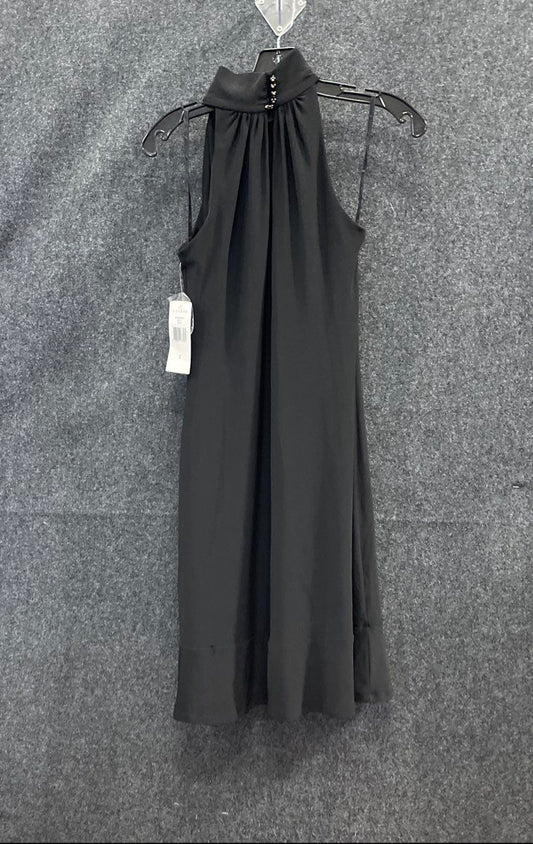 Michael Michael Kors Women's Black Knit Sweater Dress Gold Zip Cuffs NWT Sz M