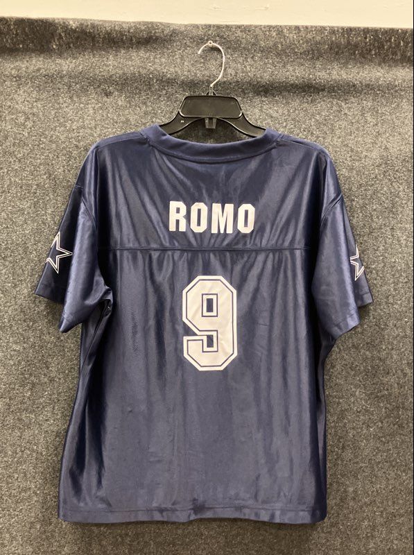 Cowboys For Her Women's Dallas Cowboys Tony Romo #9 Jersey Shirt Navy Sz XL