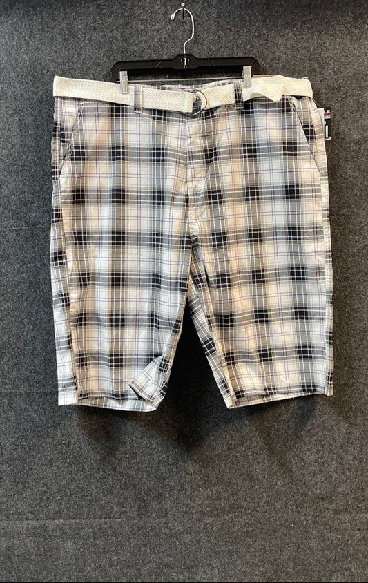 Southpole Men's Purple Plaid Shorts NWT Belted Big & Tall Sz 48
