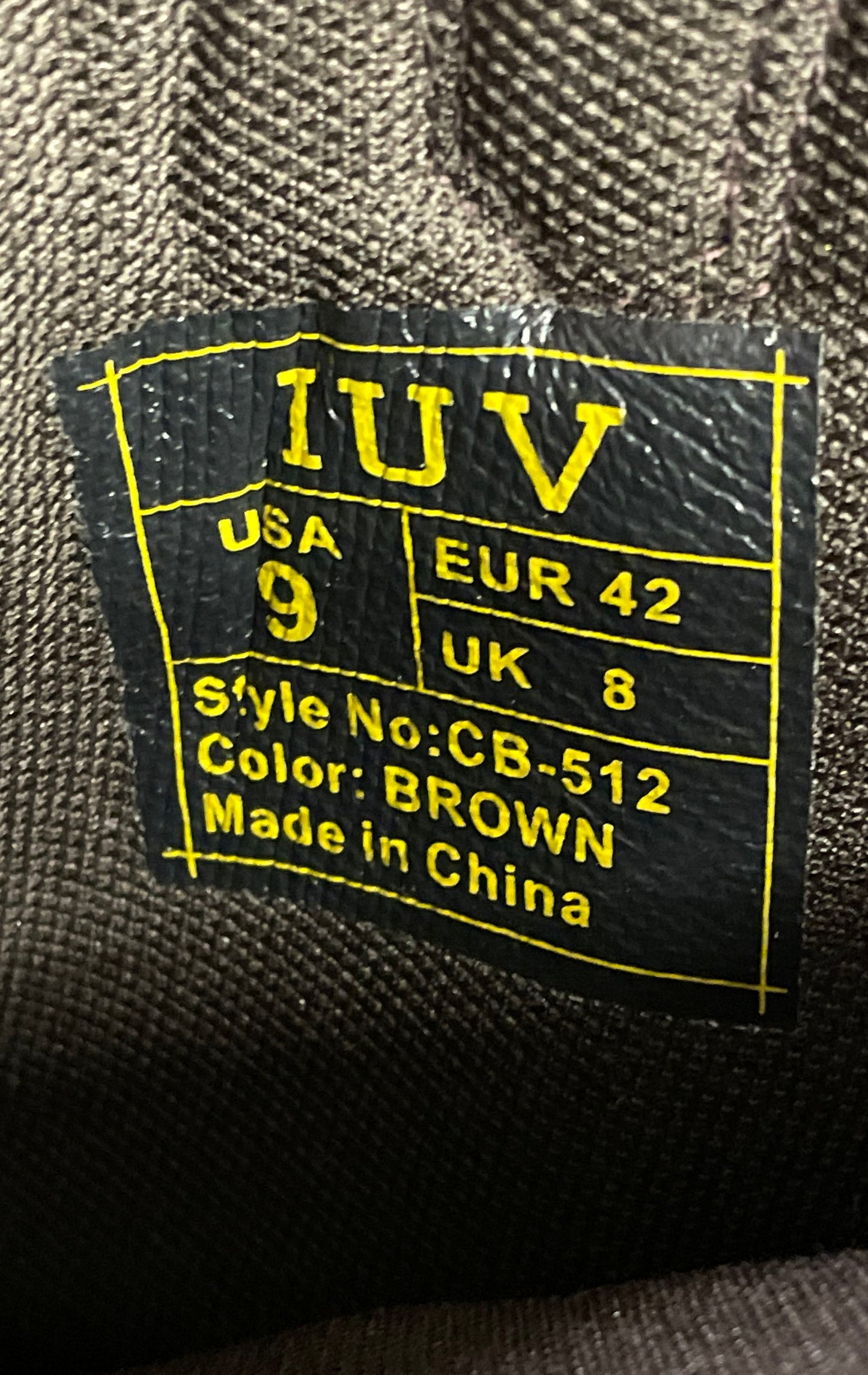 Ivu CB-512 Brown Faux Leather Square Toe Western Cowboy Boots Mens Size 9