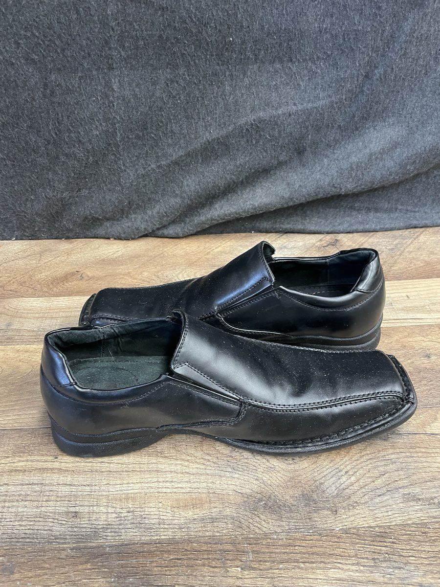 Dexter Micah SO Black Square Toe Slip On Loafers Dress Shoes Size 10